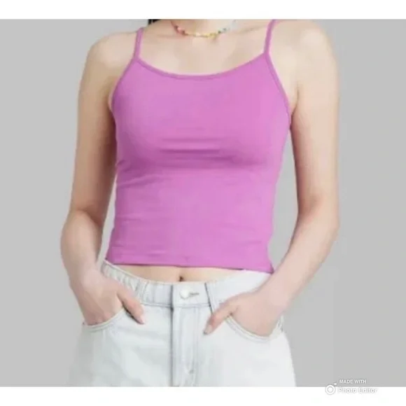 Wild Fable Size Medium Vibrant Purple Cropped Tank Top NWT - Picture 1 of 13